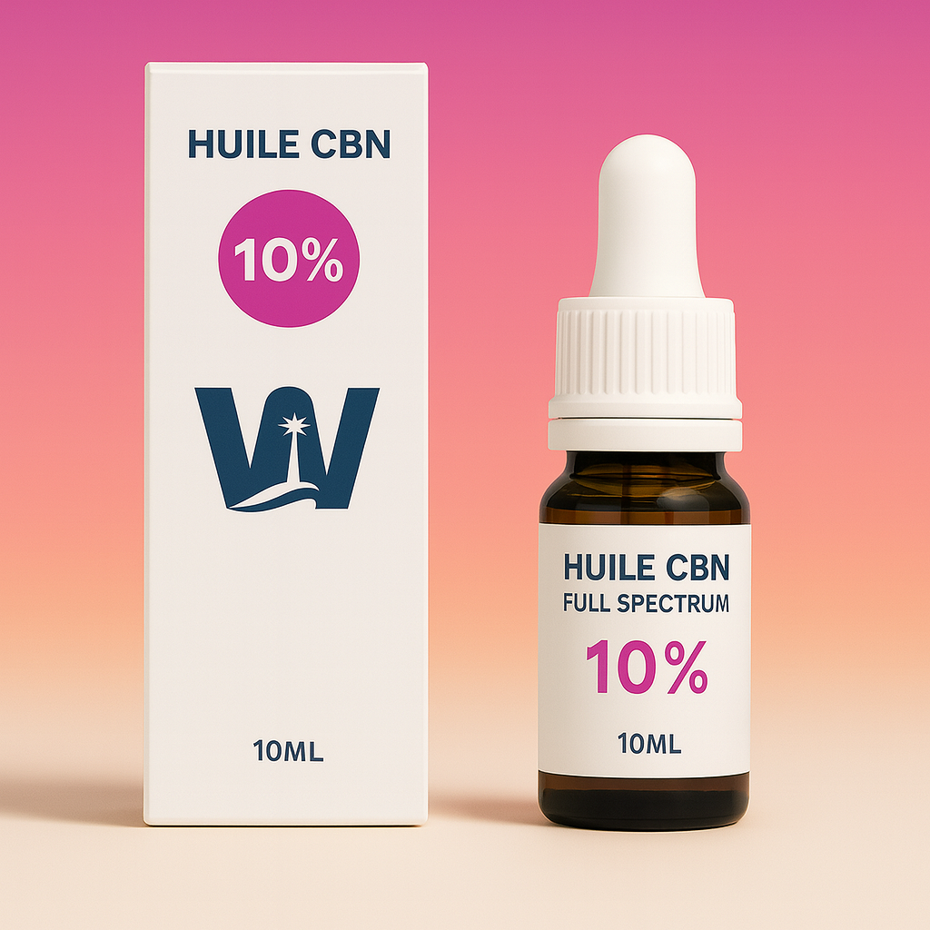 Hamppuöljy CBN 10% + CBD 5% + CBN 10% + CBD 5%.