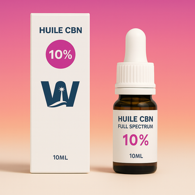 Hamppuöljy CBN 10% + CBD 5% + CBN 10% + CBD 5%.