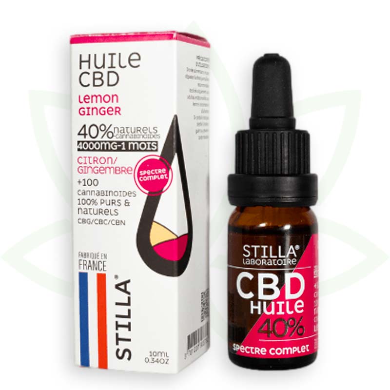 cbd öljy sitruuna inkivääri 40 prosenttia 10ml täyden spektrin stilla france mafrenchweed 10