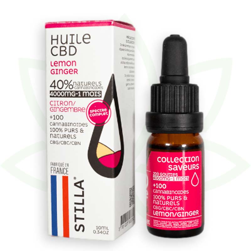 cbd öljy sitruuna inkivääri 40 prosenttia 10ml täyden spektrin stilla france mafrenchweed 12